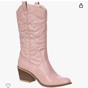 Charles Albert Women's Blush Embroidered Modern Western Cowboy Boot. Size 8.